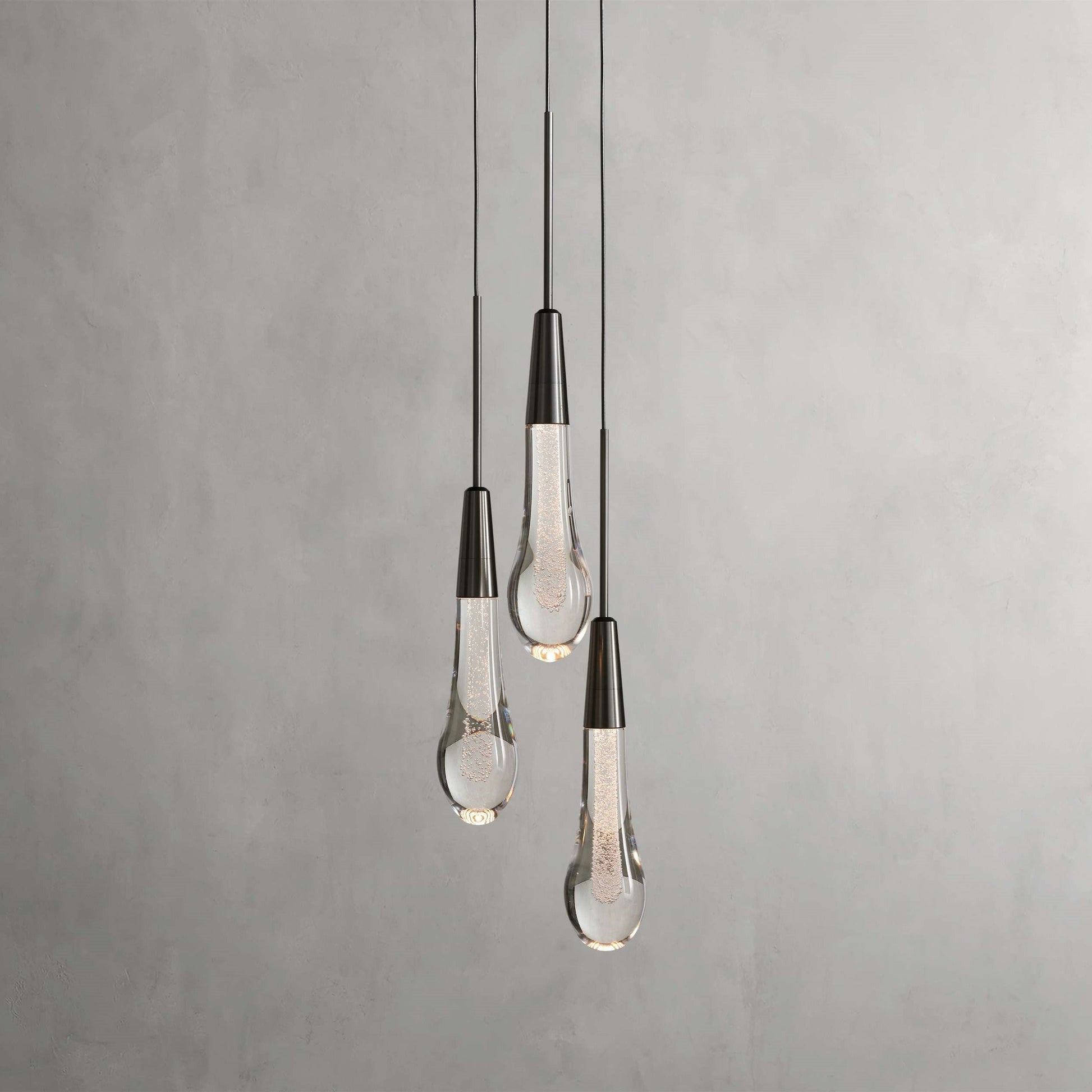 Soltaire Raindrop 3-Light Pendant
