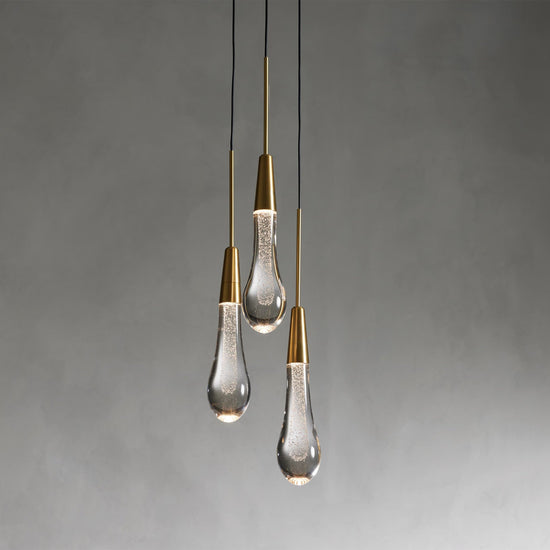 Soltaire Raindrop 3-Light Pendant