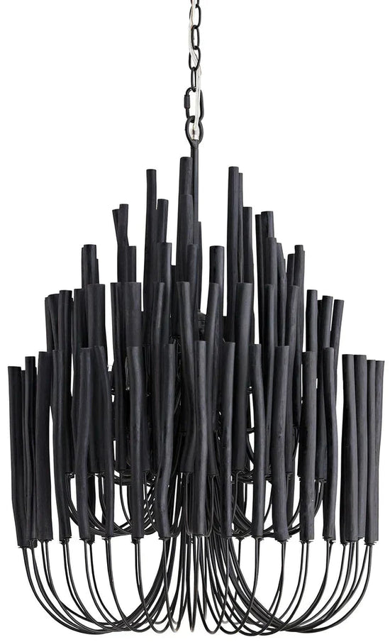 5/6-Light Modern Branch Modeling Chandelier in White or Black for Stylish Interiors