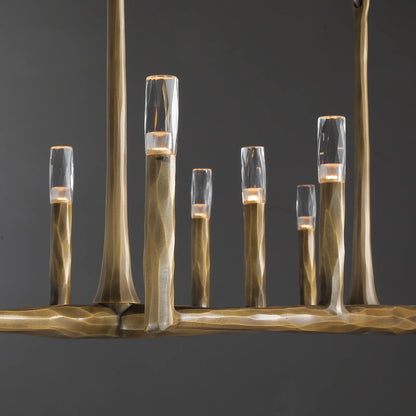 Thaddeas Forged Linear Chandelier 54"/72"/96"