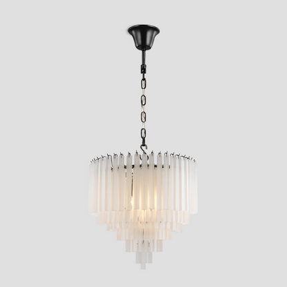 Bethel 3-Tier Glass Round Chandelier 24"