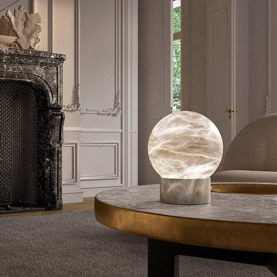 Anthea Alabaster Table Lamp, Bedside Table Lamp