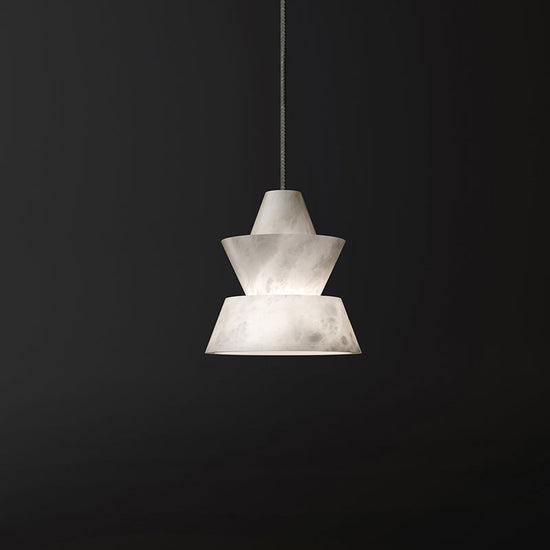 Brianna Mini Alabaster Coffee Table Pendant, Modern Pendant Light