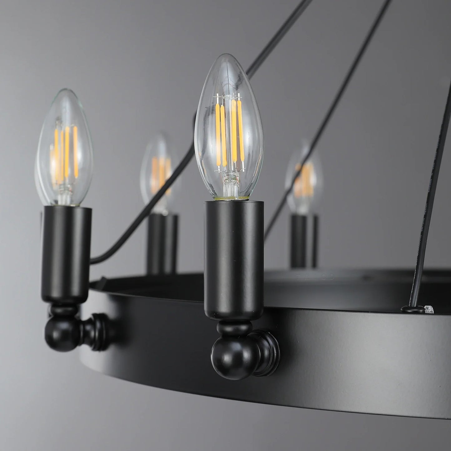 Camins Vintage Candelabra Round Chandelier