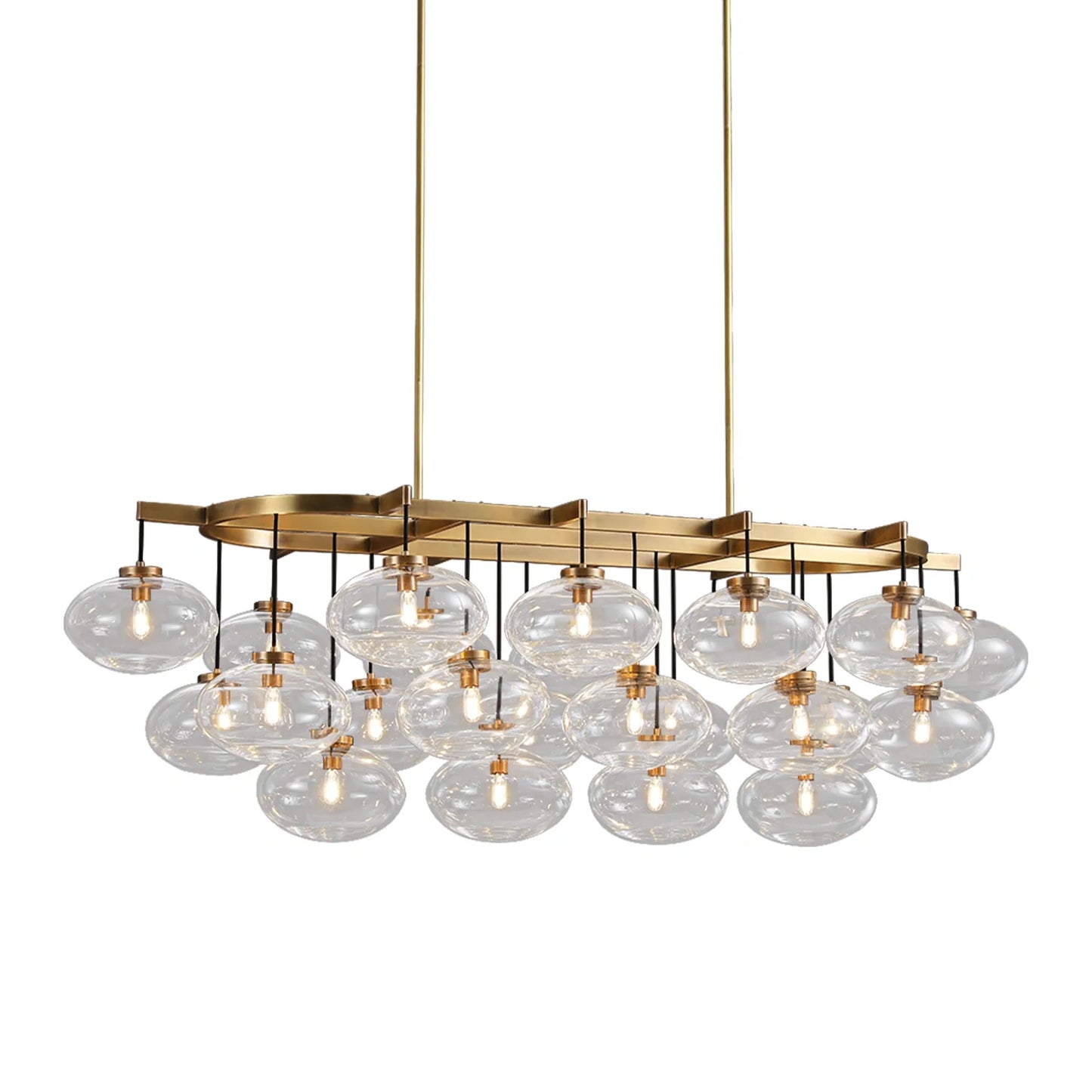Aurum Clear Glass Linear Chandelier