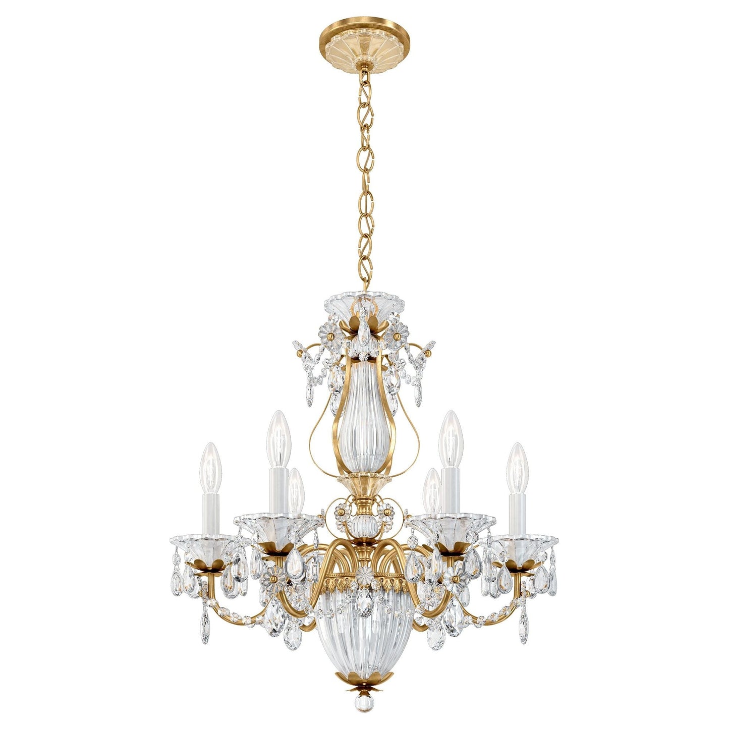 Luster Gaze Heritage Bloom 7-Light Chandelier - Background Shot