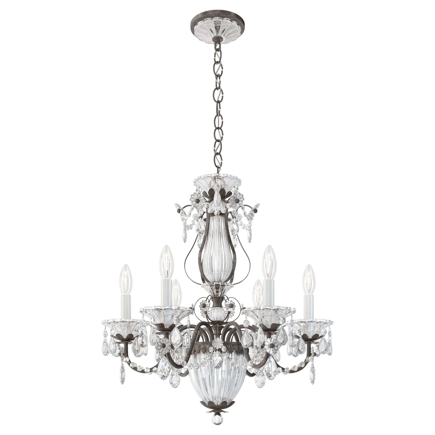 Luster Gaze Heritage Bloom 7-Light Chandelier - Background Shot