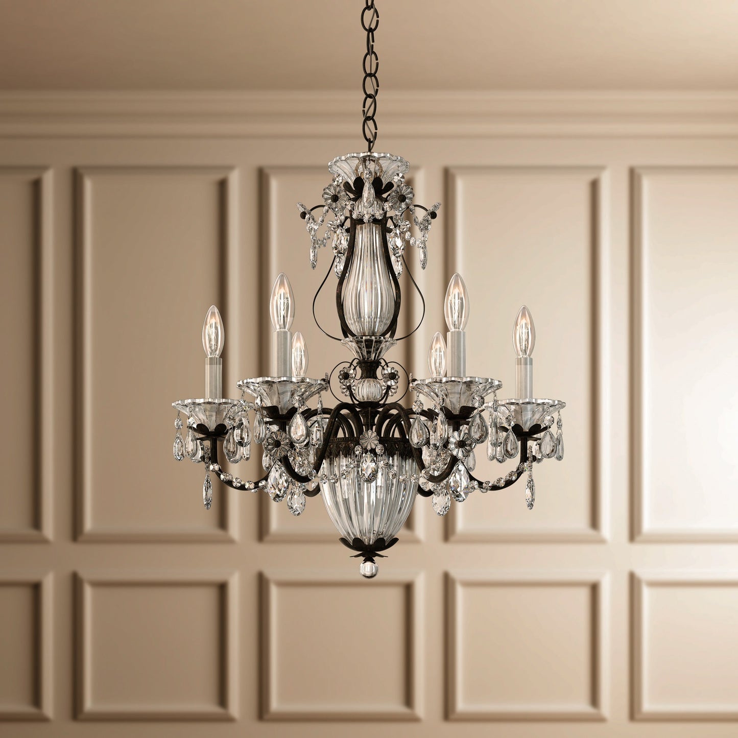 Luster Gaze Heritage Bloom 7-Light Chandelier - Background Shot