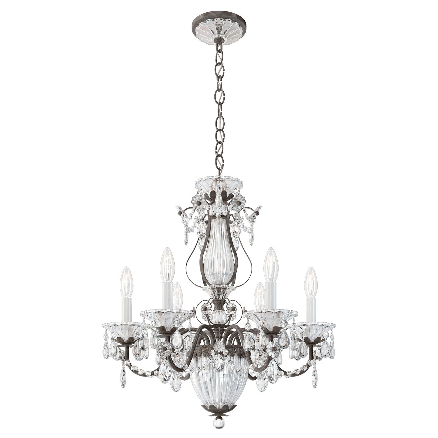 Luster Gaze Heritage Bloom 7-Light Chandelier - Background Shot