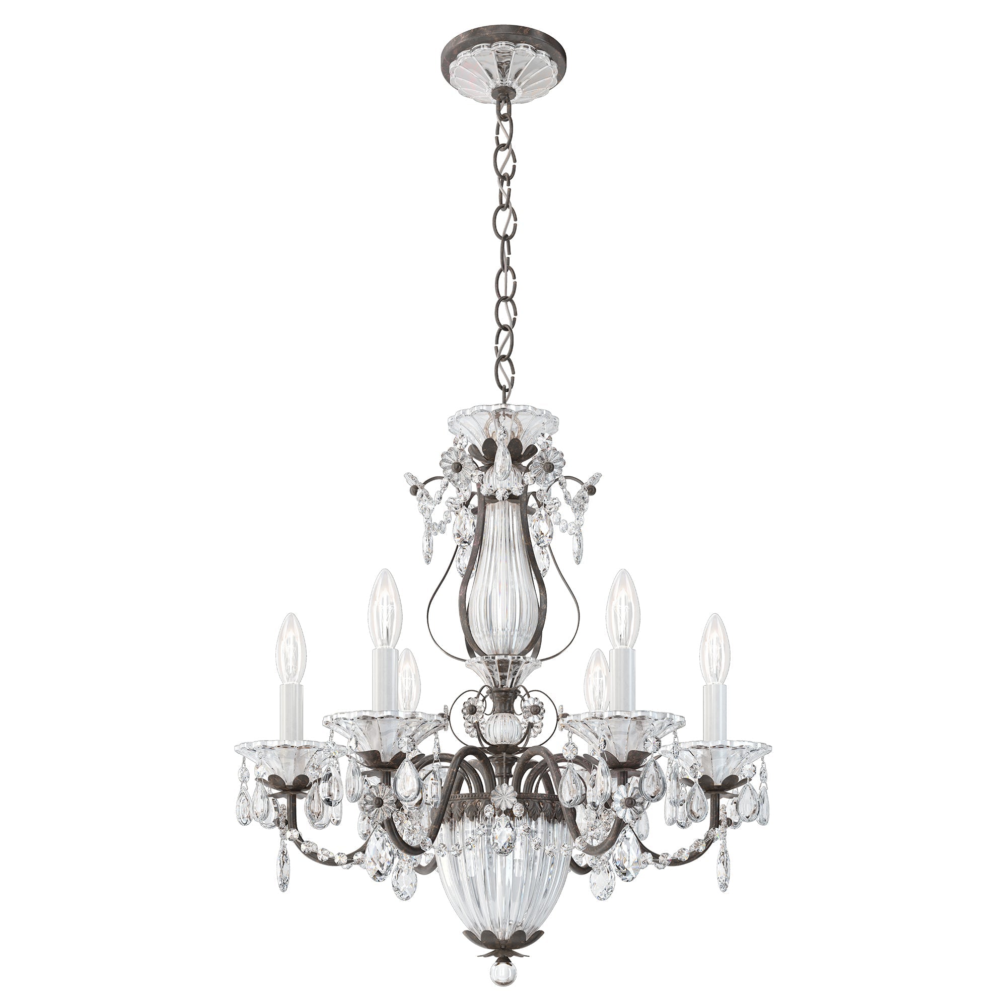 Luster Gaze Heritage Bloom 7-Light Chandelier - Background Shot