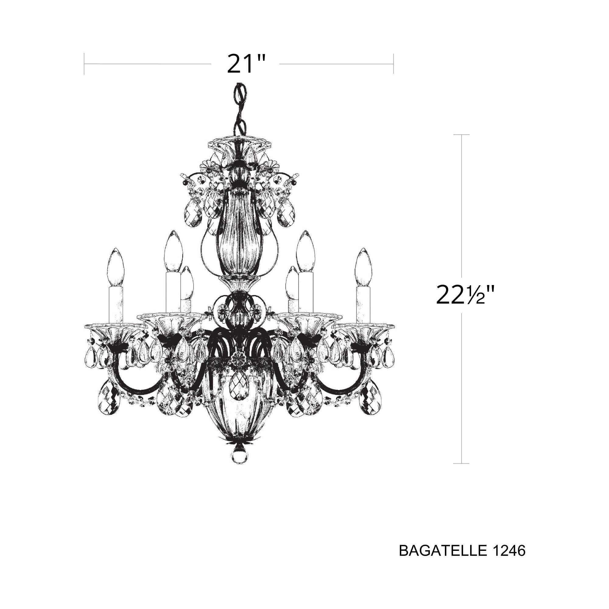 Luster Gaze Heritage Bloom 7-Light Chandelier - Background Shot