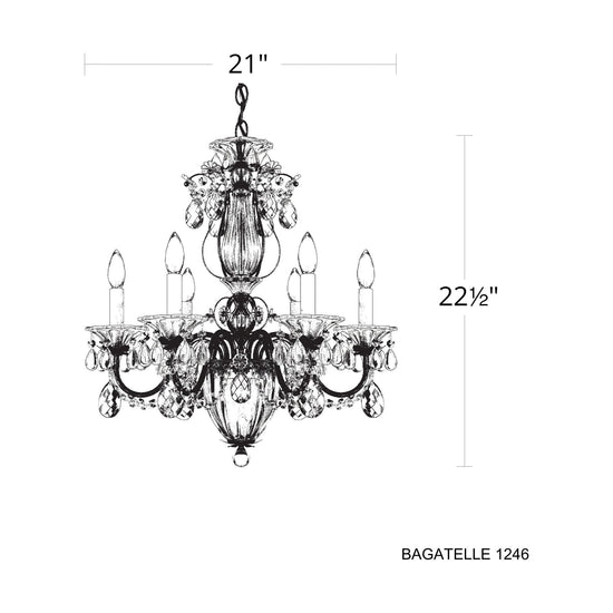 Luster Gaze Heritage Bloom 7-Light Chandelier - Background Shot