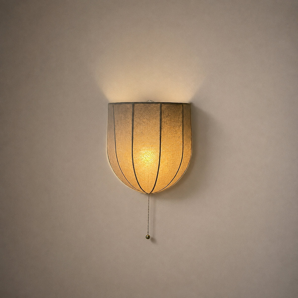 Sienna Linen Wall Lamp, 7.1-Inch x H 6.3-Inch, Beige for Living Room