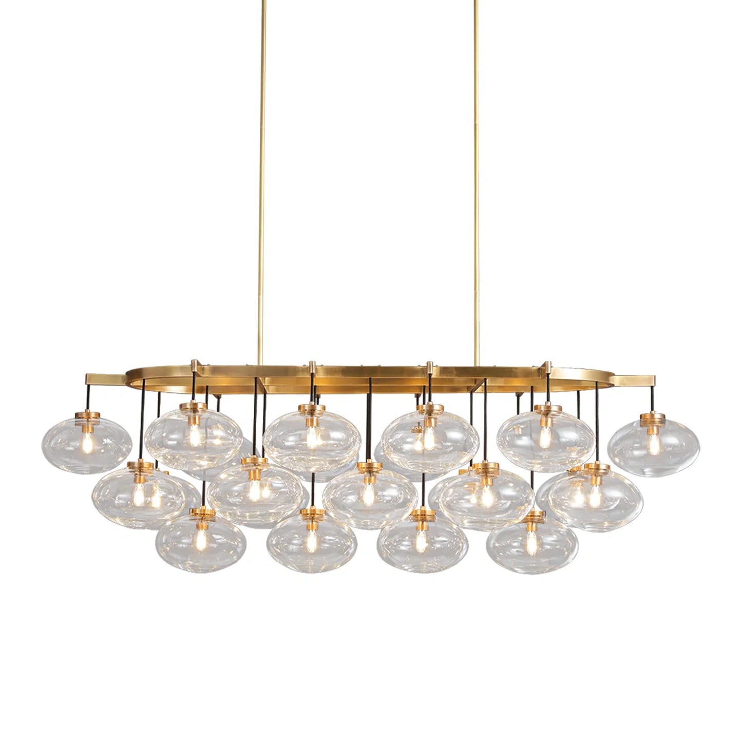 Aurum Clear Glass Linear Chandelier