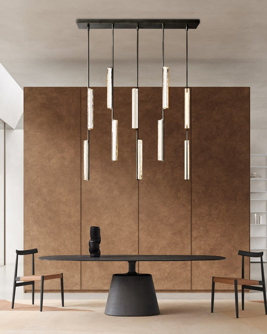 Aedubon Crystal Linear Chandelier 54"