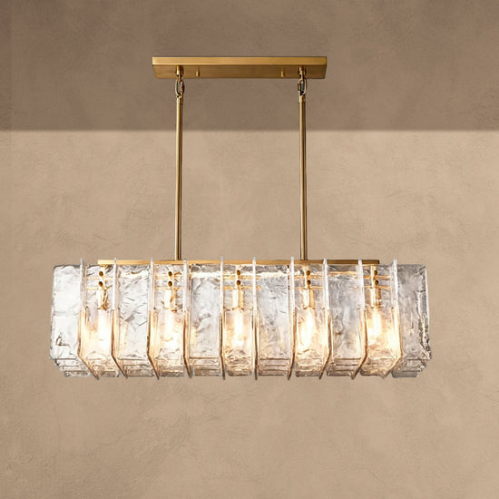 Latrel Clear Glass Rectangular Chandelier 49��