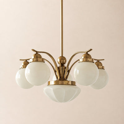 Tricolordeer Globe Glass Multi-Light Chandelier