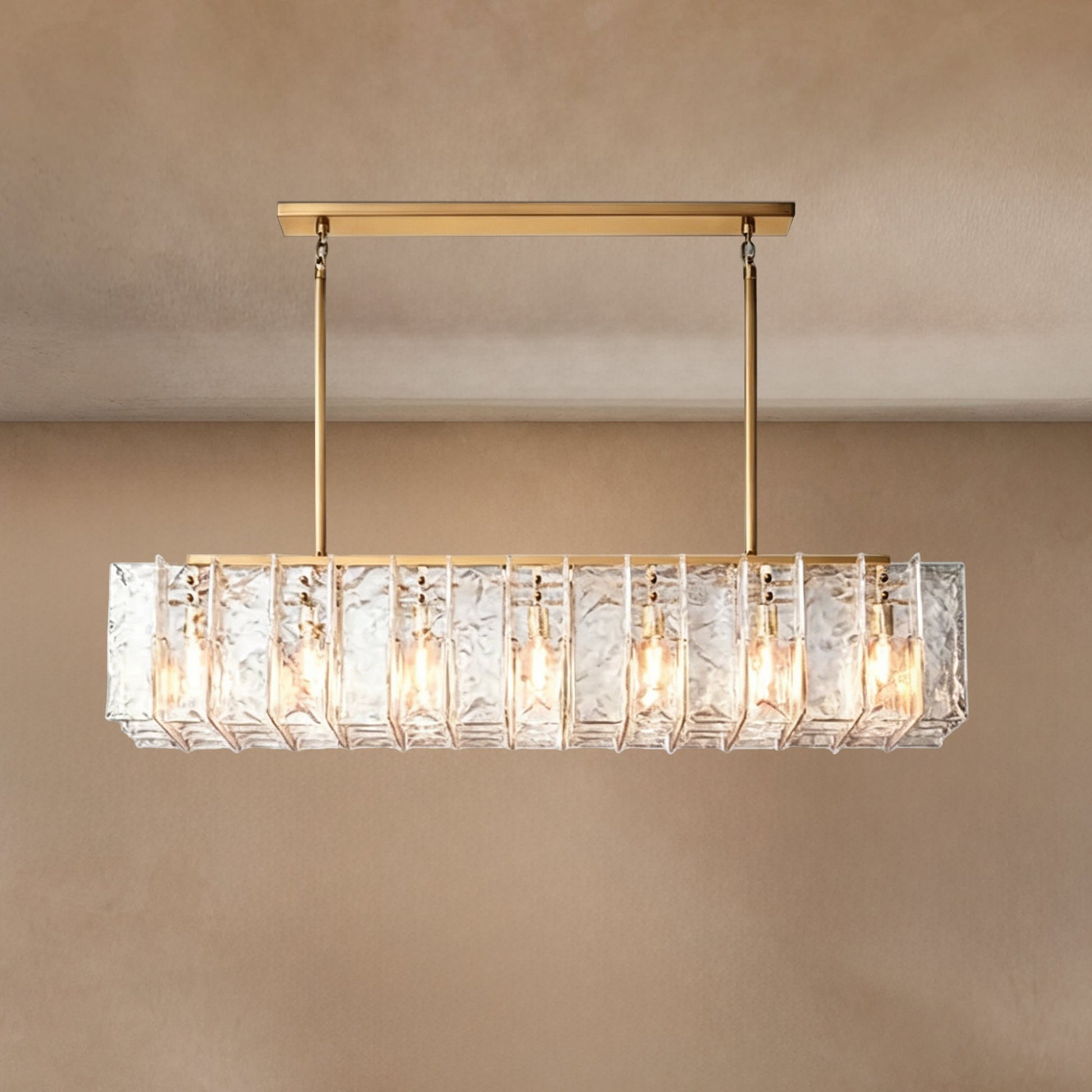 Latrel Clear Glass Rectangular Chandelier 67��