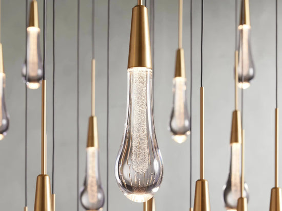 Soltaire Raindrop Round Chandelier 58"W