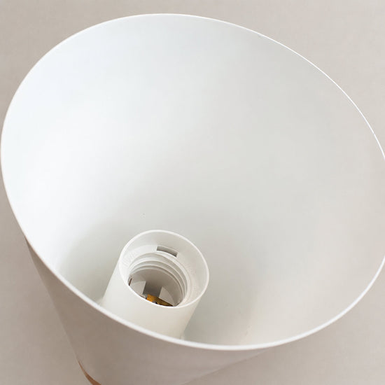 Kona Nordic Wall Lamp, 5.9-Inch x H 9.4-Inch, Wooden ＆ White for Living Room