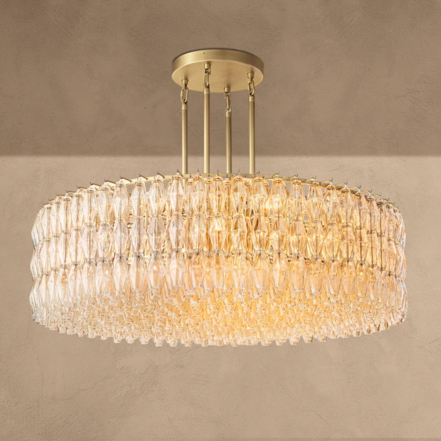 Cyra Clear Glass Round Chandelier