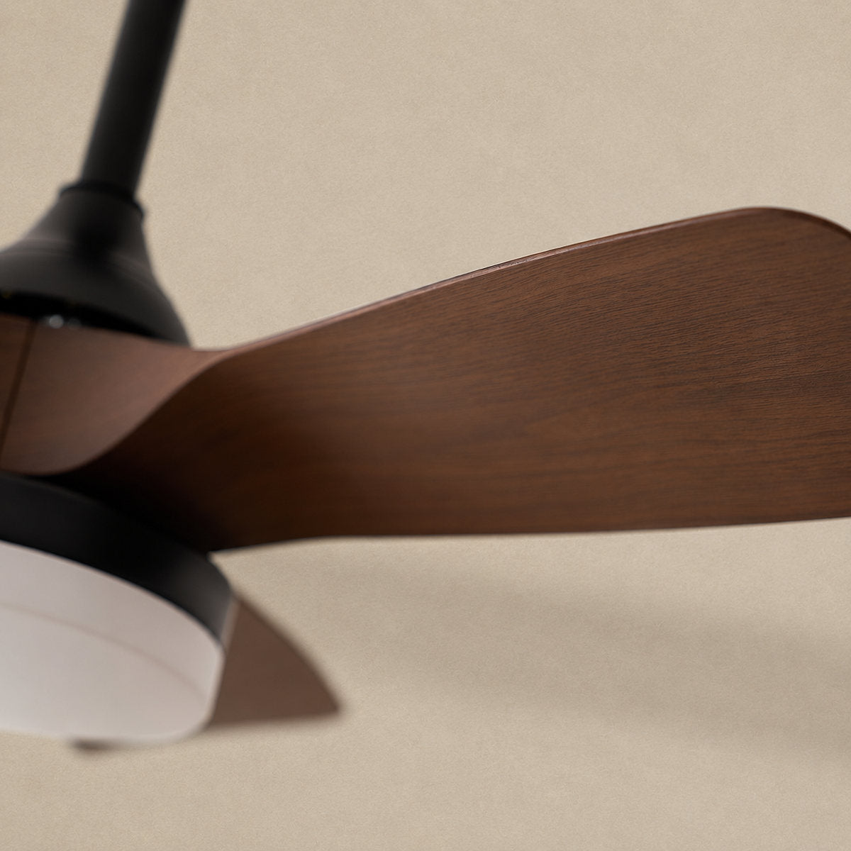 Silven Curve Ceiling Fan Light, 24~32-Inch x H 11.8-Inch, Model A (Walnut ) for Living Room