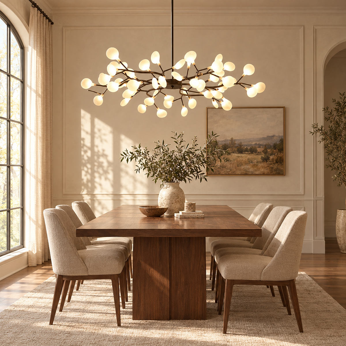Firefly Starburst Glass Sputnik Chandelier