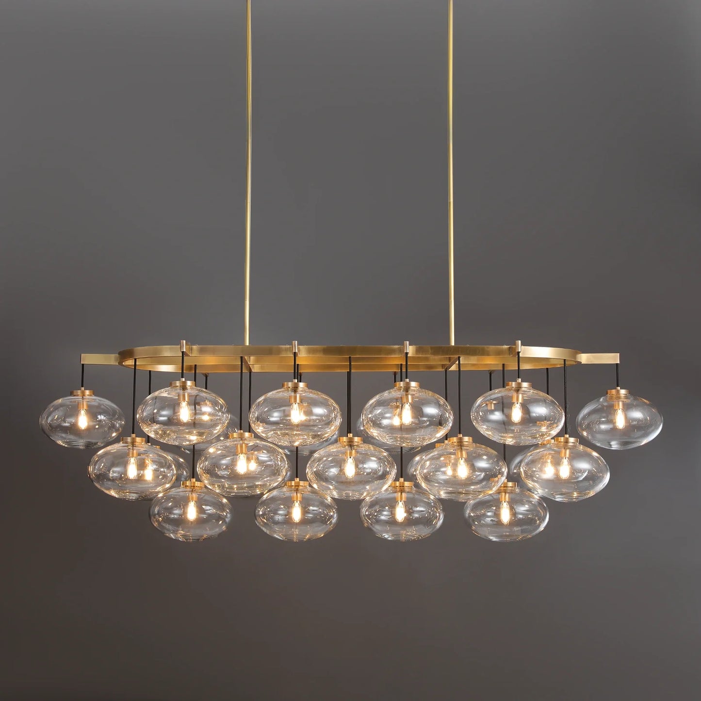 Aurum Clear Glass Linear Chandelier