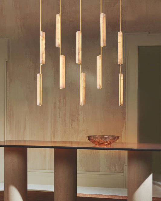 Aedubon Alabaster Linear Chandelier