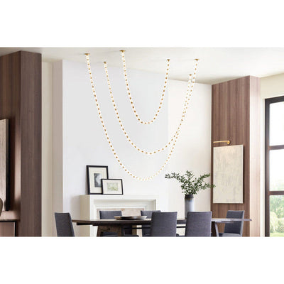 Luxury Crystal Beaded Long Chandelier for High Ceiling 12ft/10ft（customize）