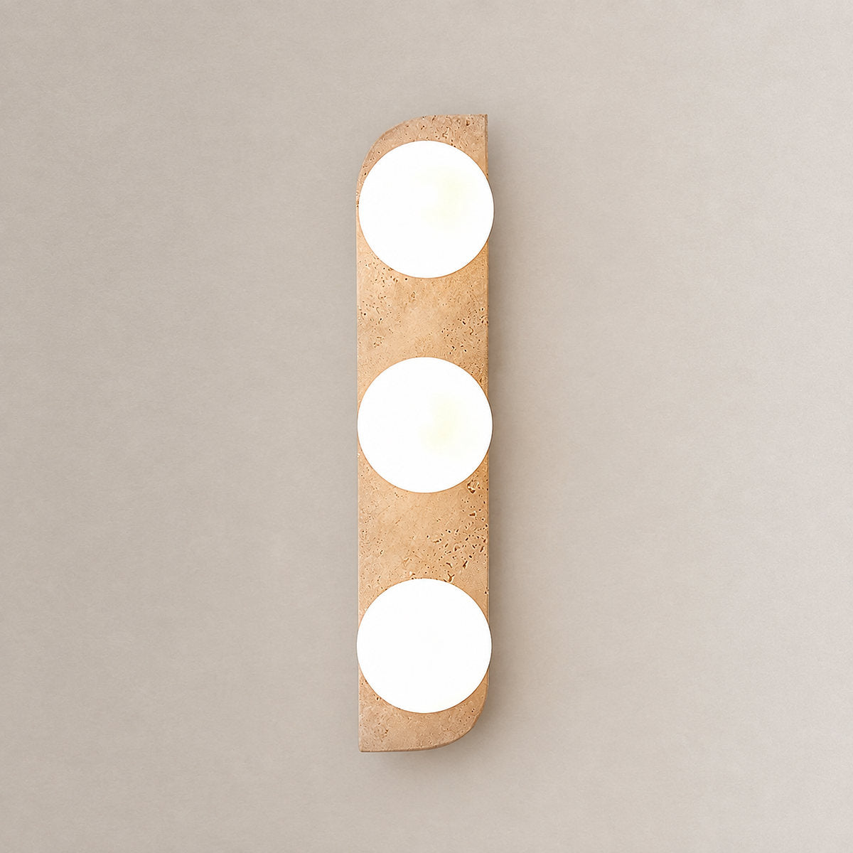 Elysian Travertine Wall Lamp, 3.9-Inch x H 7.1~18.9-Inch, Yellow Travertine & White for Living Room & Dining Room