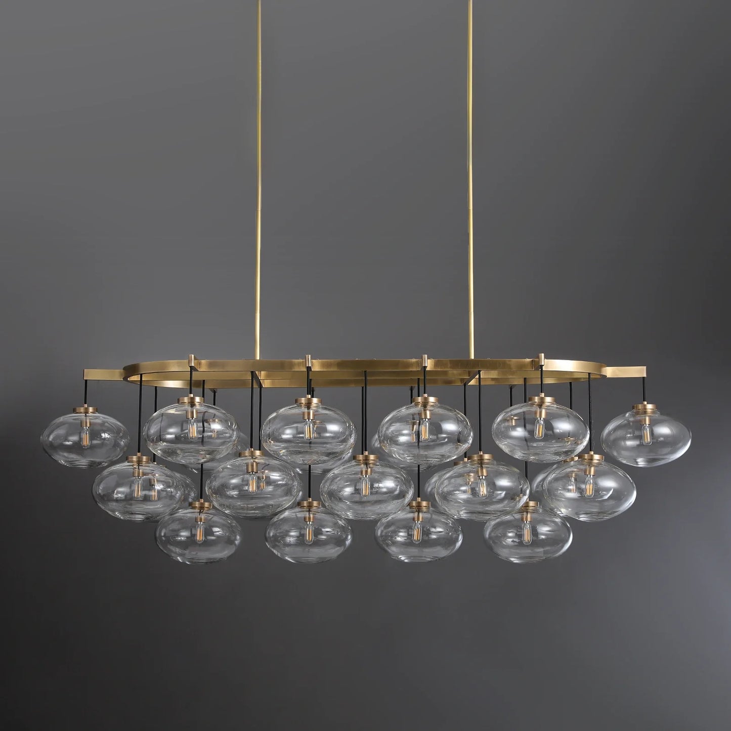 Aurum Clear Glass Linear Chandelier