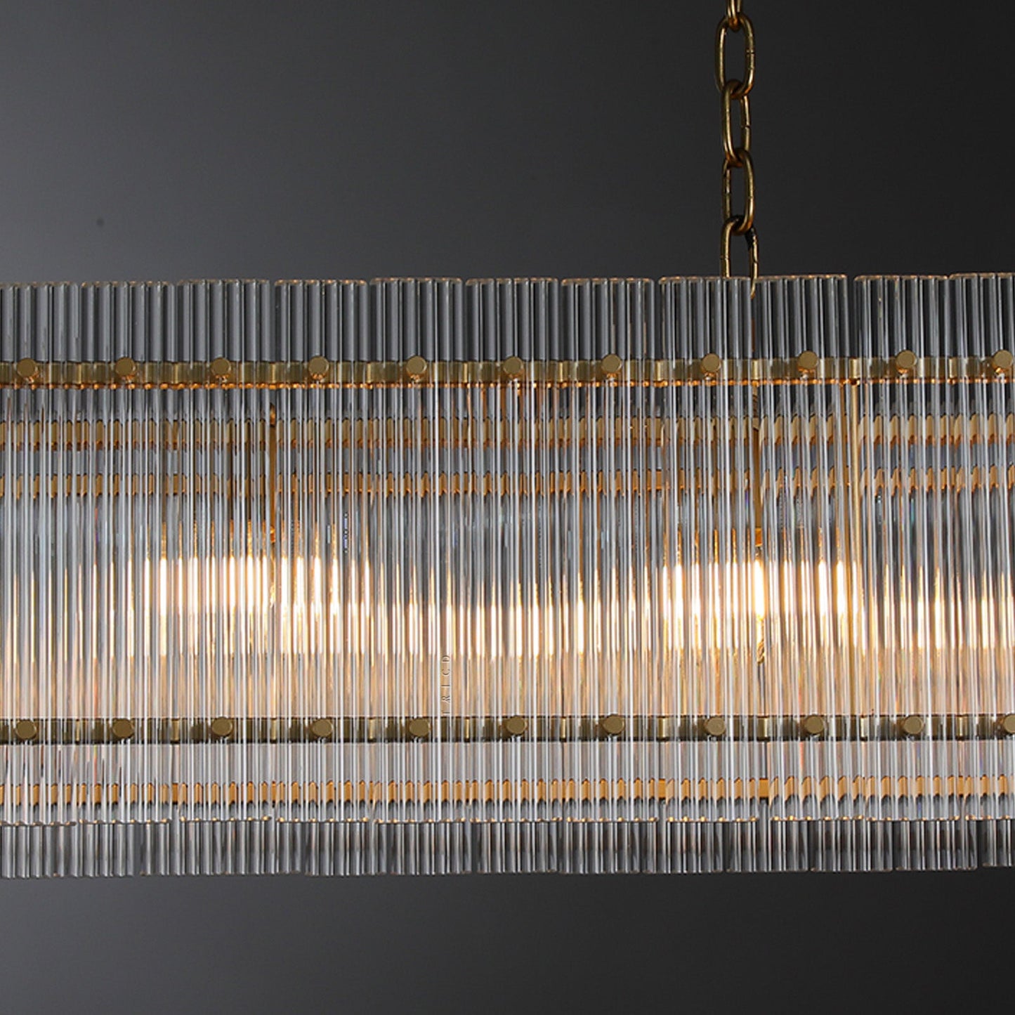 Sun Marcus Glass Rectangle Chandelier 54", 72"
