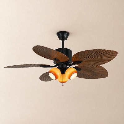 Tricolordeer Island Wooden Ceiling Fan Light