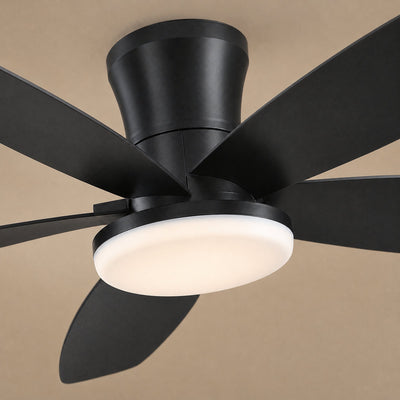 Modern LED Disc Light Flush Mount Ceiling Fan