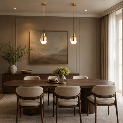 Tricolordeer Copper and White Glass Globe Pendant Light