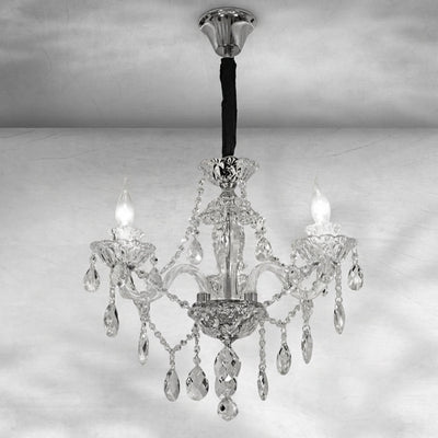Luster Gaze Veridian Grandeur Crystal Chandelier - Background Shot