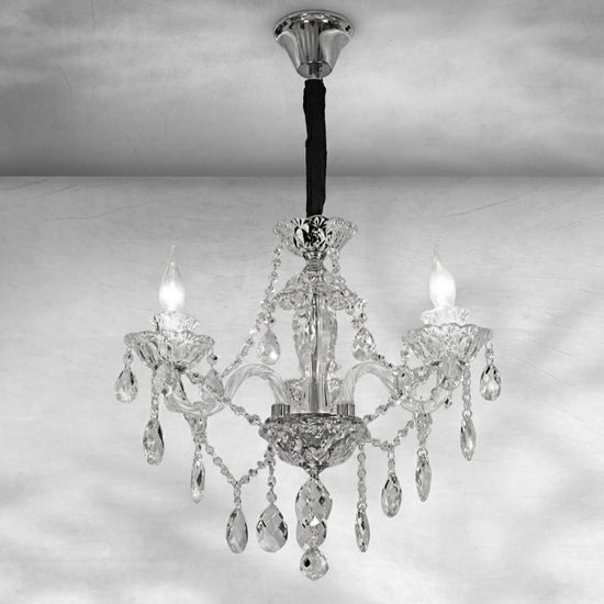 Luster Gaze Veridian Grandeur Crystal Chandelier - Background Shot