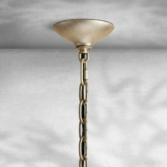 Luster Gaze Veridian Bloom Glass Pendant - Background Shot