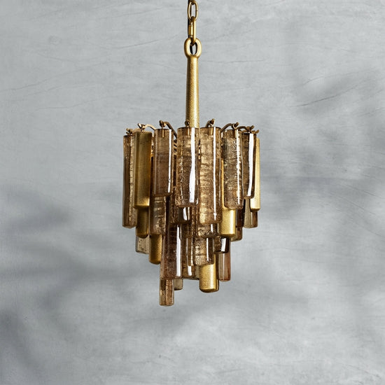 Luster Gaze Veridian Bloom Glass Pendant - Studio Shot