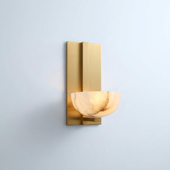 Luster Gaze Alabaster Radiance Wall Sconce - Studio Shot