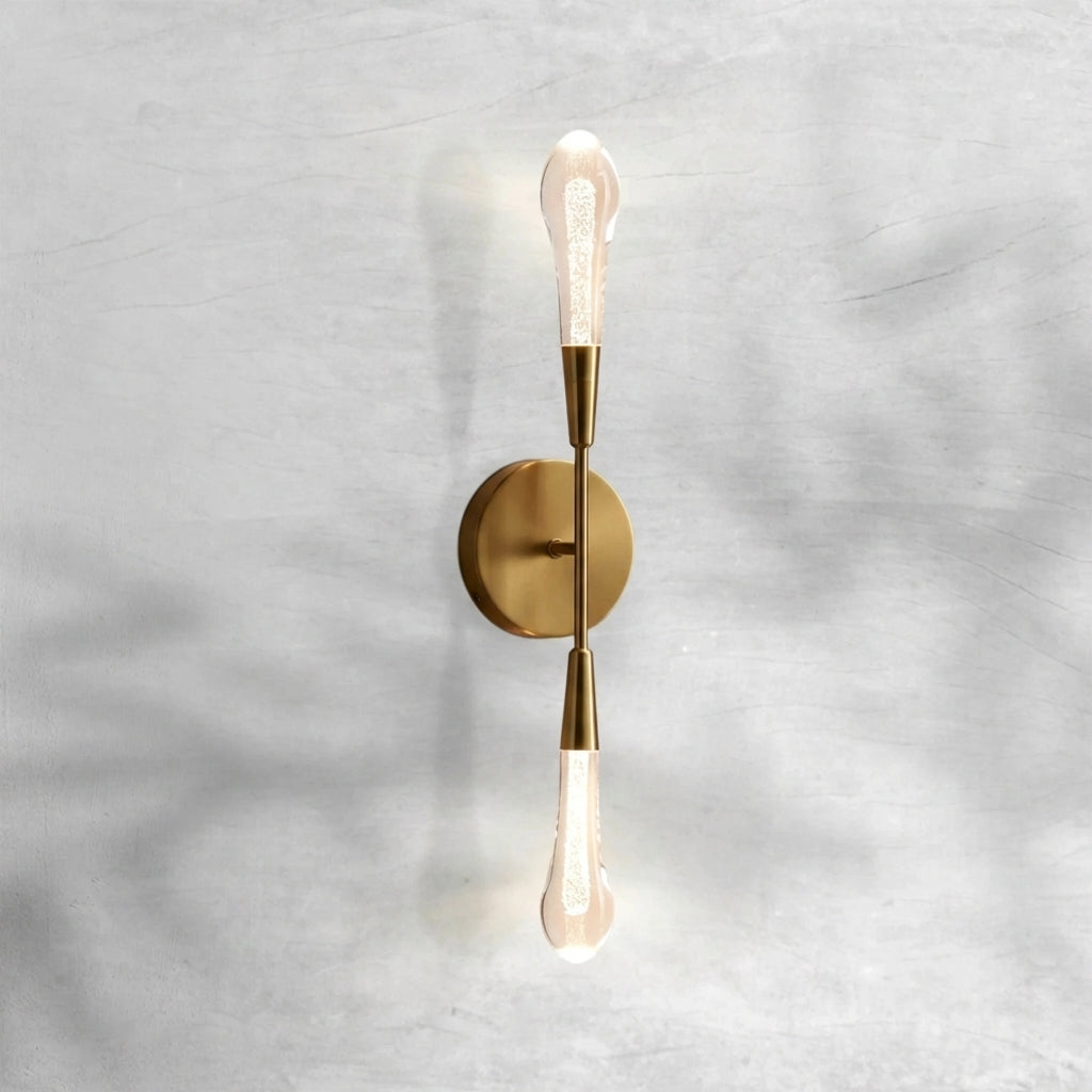 Luster Gaze Raindrop Embrace Double Sconce - Background Shot
