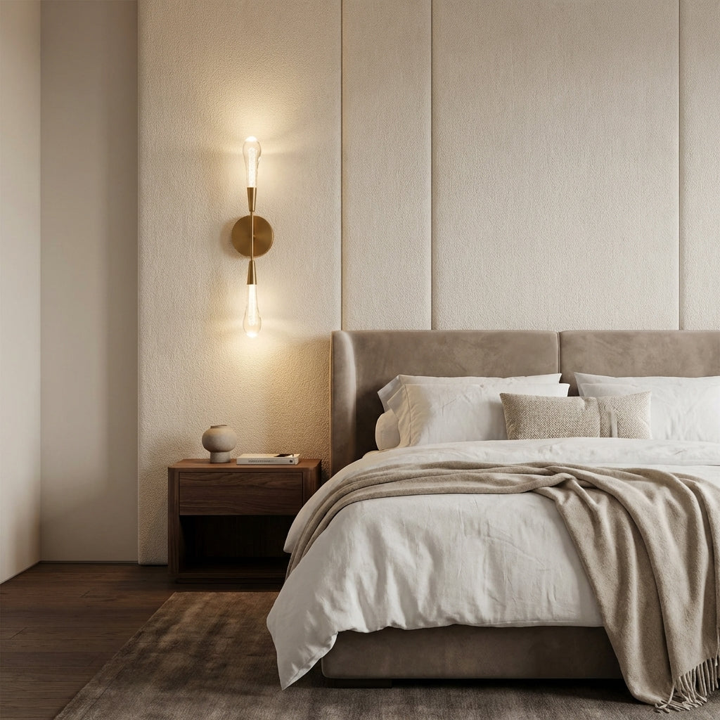 Luster Gaze Raindrop Embrace Double Sconce - elegant American bedroom