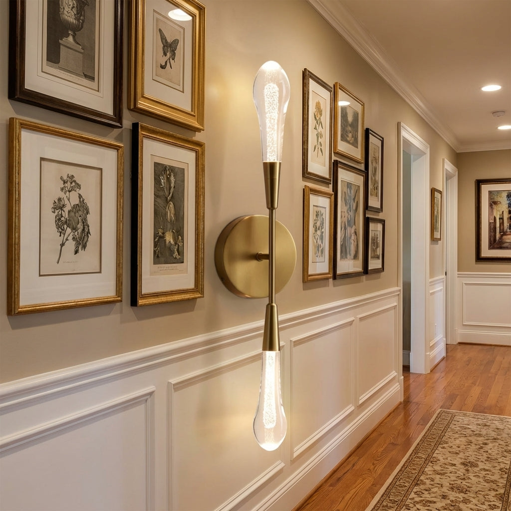 Luster Gaze Raindrop Embrace Double Sconce - American hallway gallery