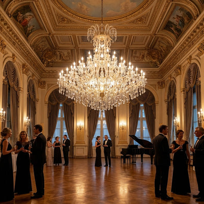 Luster Gaze Grand Lumina Branch Crystal Chandelier - American ballroom or formal entertaining space