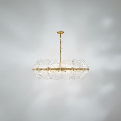 Luster Gaze Veridian Bloom Heritage Brass Chandelier - Background Shot