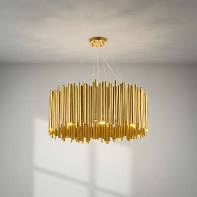 Luster Gaze Aura Grandeur Round Pendant Chandelier - Background Shot