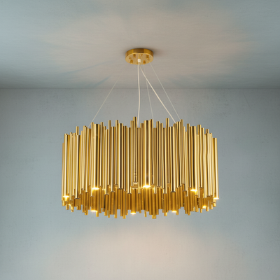 Luster Gaze Aura Grandeur Round Pendant Chandelier - Background Shot