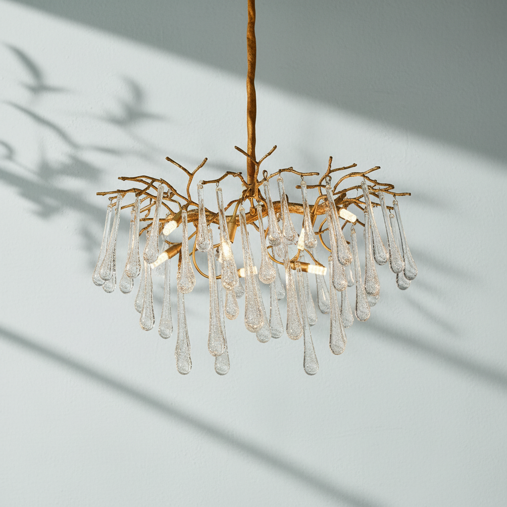Luster Gaze Veridian Cascade Branch Chandelier - Background Shot