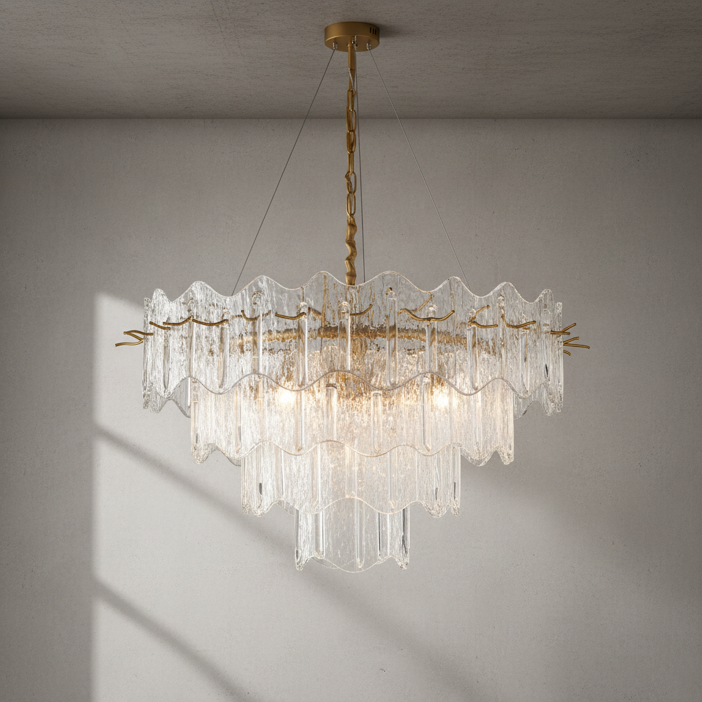 Luster Gaze Veridian Cascade Branch Chandelier - Background Shot